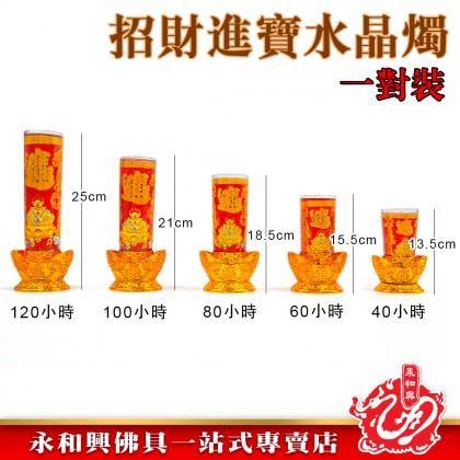 永和興緣源招財進寶小時水晶蠟燭/120小時/100小時/80小時/60小時/40小時/Jelly Candle/Long Lasting Candle-WingWohHing Jelly Candle