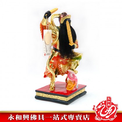 永和興12寸趙元帥極彩K金/五營將軍/趙元帥/12寸趙元帥神像-WING WOH HING