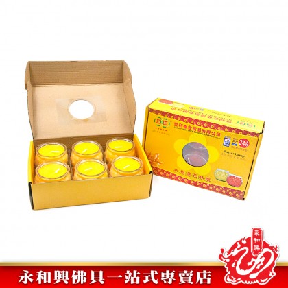 豐利24小時6粒祈福蓮花酥油蠟燭/酥油蠟燭/蓮花酥油蠟燭/蓮花燭-Candle