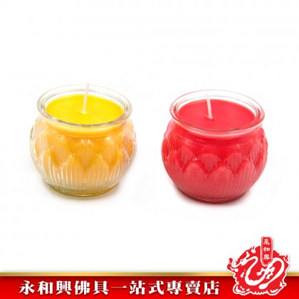 豐利24小時6粒祈福蓮花酥油蠟燭/酥油蠟燭/蓮花酥油蠟燭/蓮花燭-Candle