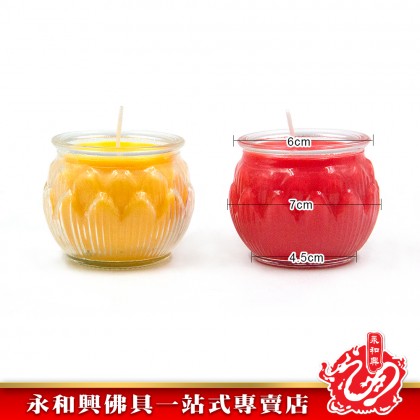 豐利24小時6粒祈福蓮花酥油蠟燭/酥油蠟燭/蓮花酥油蠟燭/蓮花燭-Candle