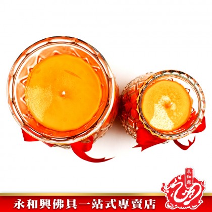 永和興無鉛燭芯玻璃旺來燭- WingWohHing Candle