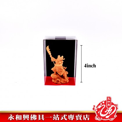 永和興木色關公神像 - WingWohHing Buddha Statue