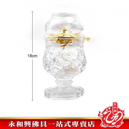 永和興9205經典雙龍行水晶油杯 - WingWohHing Crystal Oil Lamp