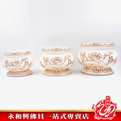 永和興描金浮雕蓮花系列 - WingWohHing Gold Embossed Lotus Series