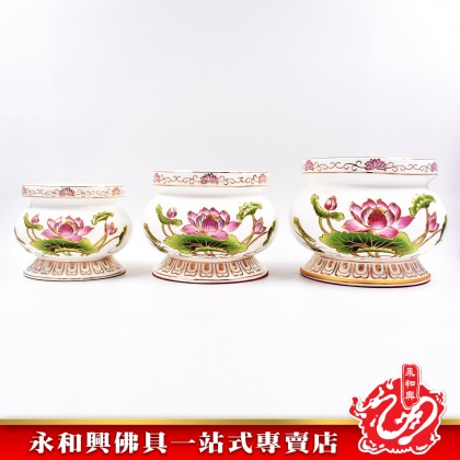 永和興描金彩色浮雕蓮花系列 - WingWohHing Gold Embossed Lotus Series