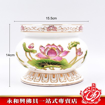 永和興描金彩色浮雕蓮花系列 - WingWohHing Gold Embossed Lotus Series